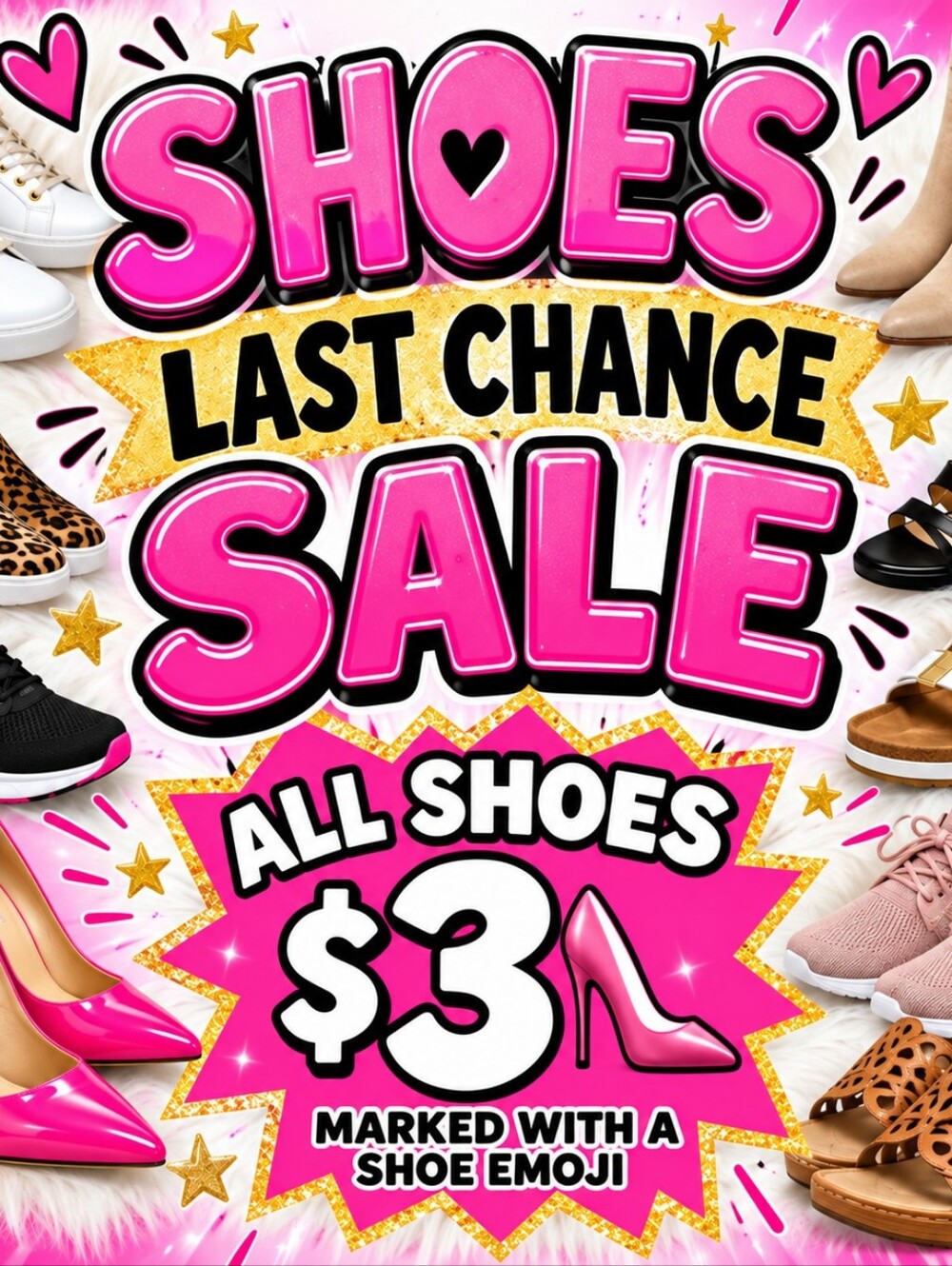 LAST CHANCE SHOES $3